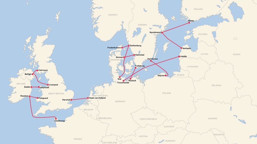 Stena Line route in Europe